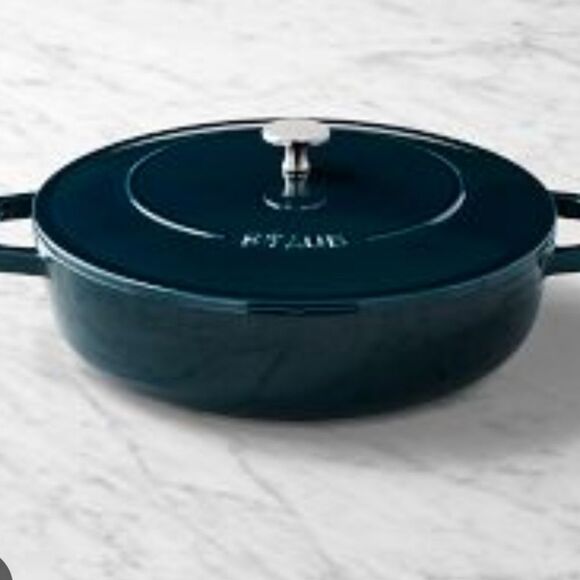 Staub Enameled Cast Iron Frebch Oven 6 1/4QT- La Mer - Picture 1 of 10
